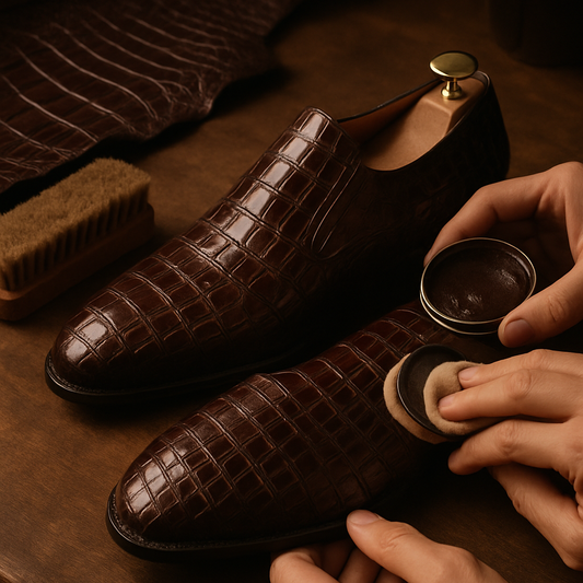 luxury crocodile dress shoes