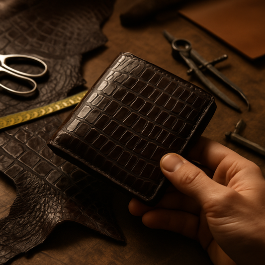 crocodile leather wallet