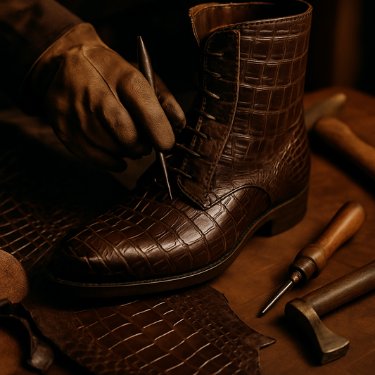 crocodile leather boots men