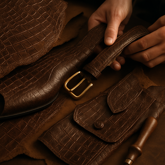 crocodile leather accessories