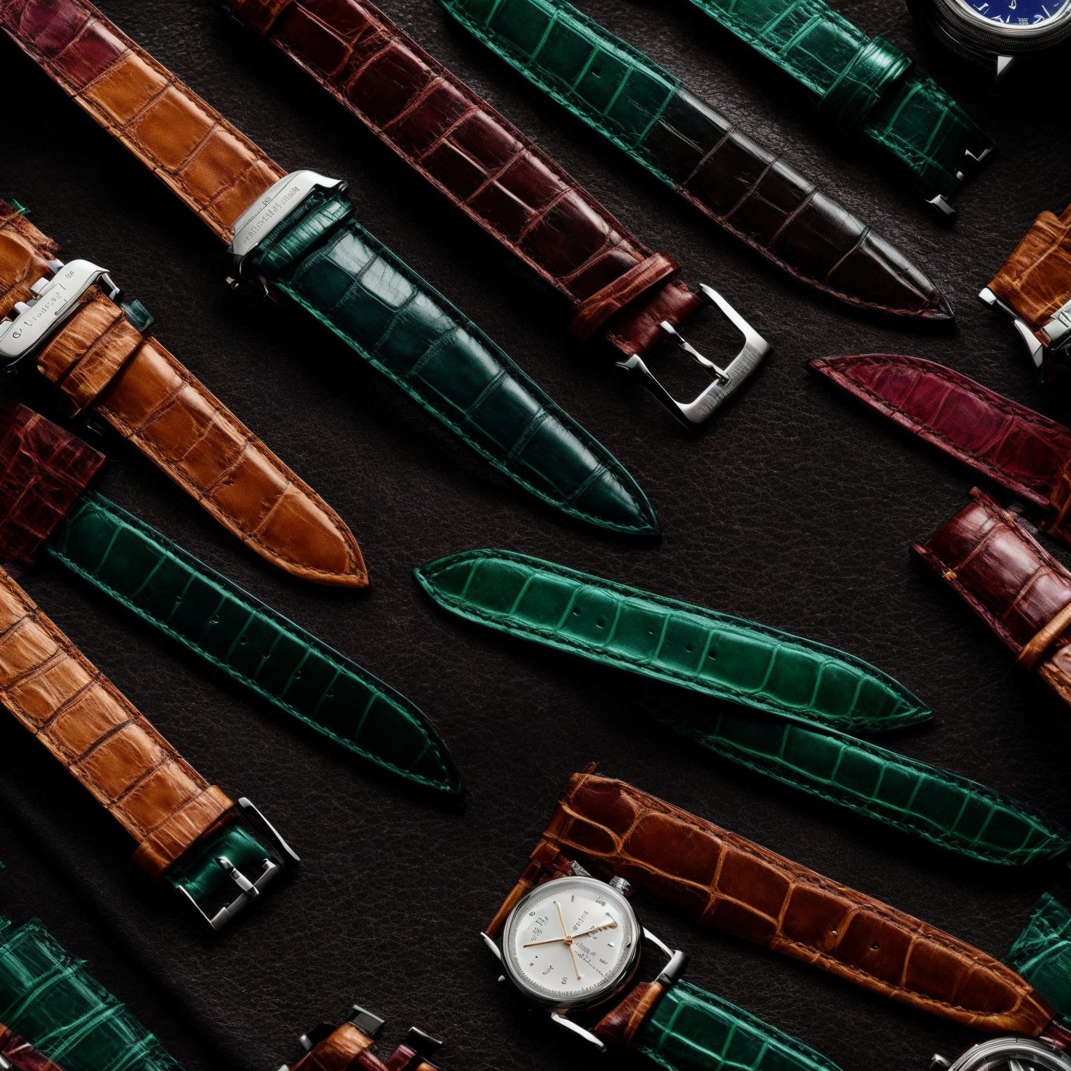 Unique Designer Crocodile Leather Watch Strap 03.0520.4037/22.C660_K0009683 main image 0