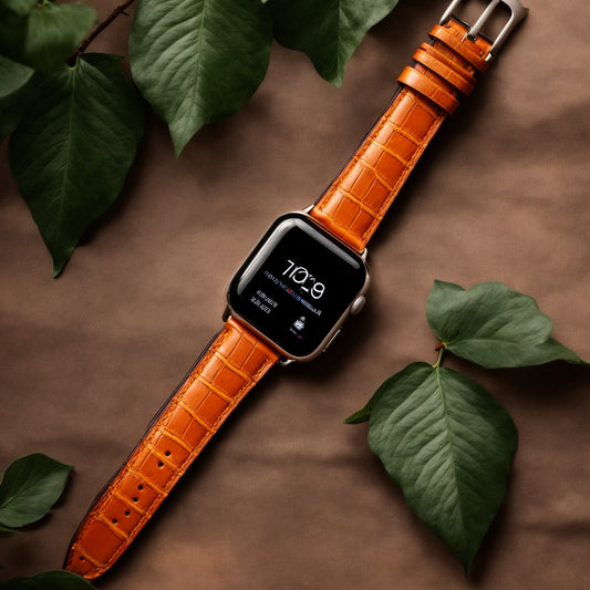 Luxurious Alligator Leather Straps for Apple Watch