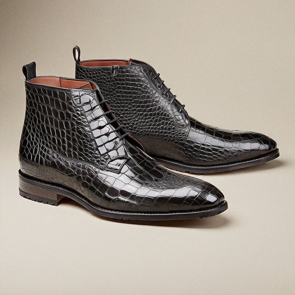 Mens alligator dress boots clearance