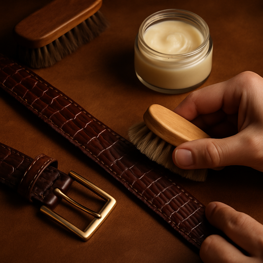 exotic leather dress belt