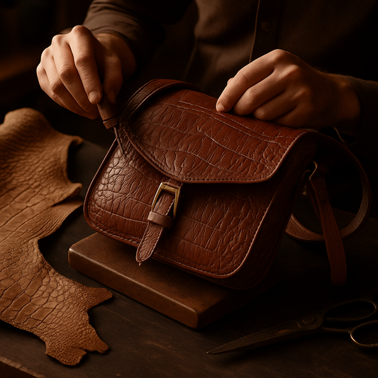 exotic leather shoulder bag