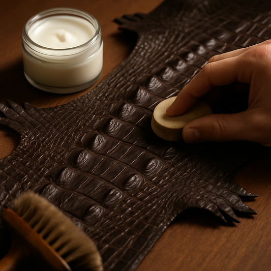 hornback crocodile leather