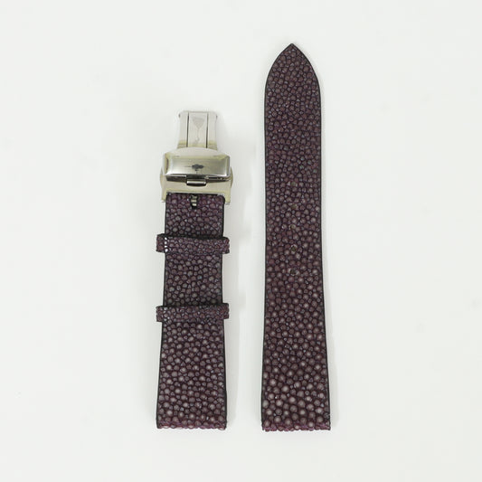 Genuine Stringray Leather Watch Straps With Deployant Clasp, Leather Watch Bands Quick Release Pins, Handmade Leather Watch Strap