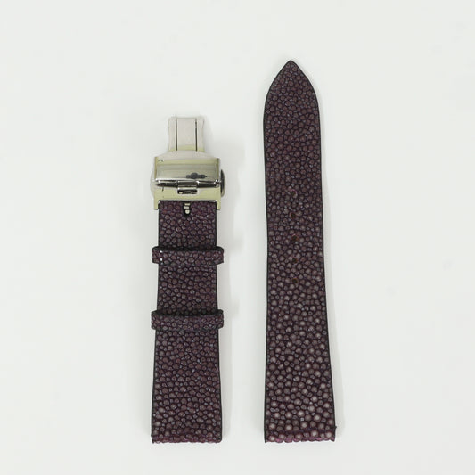 Genuine Stingray Leather Watch Straps With Deployant Clasp, Leather Watch Bands Quick Release Pins, Handmade Leather Watch Strap