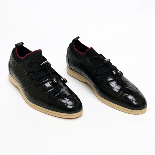 Men's Genuine Crocodile Alligator Leather Slip On Loafer Business
