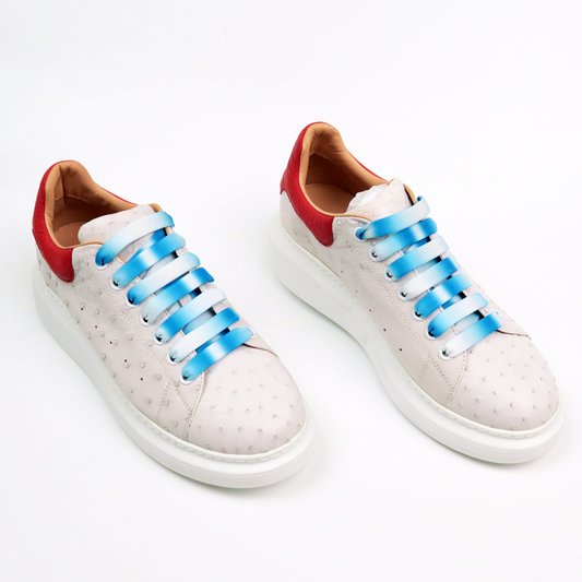 Luxury Handcrafted Ostrich Leather Sneakers in Unique Colors