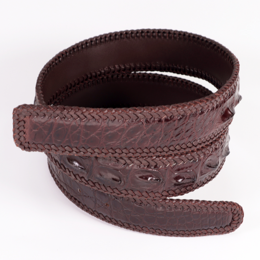 Sophisticated Men's Genuine Crocodile Dress Belt - Timeless and Stylish- Without Buckle