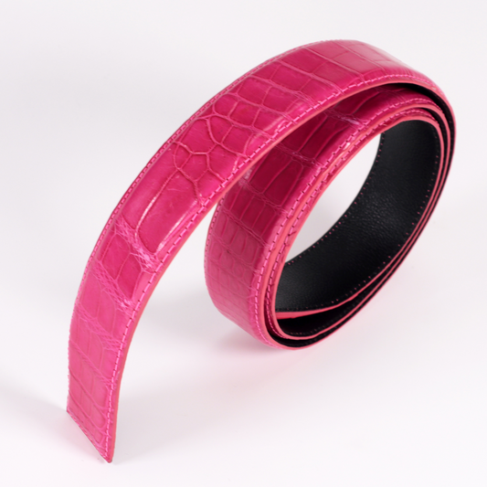 Elegant Men's Genuine Crocodile Leather Belt - Perfect for Formal Attire- - Without Buckle