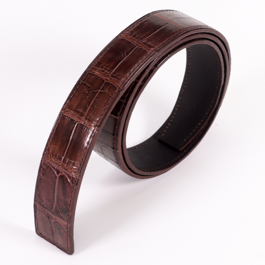 Men's Premium Genuine Crocodile Dress Belt - Luxurious and Stylish- Without Buckle