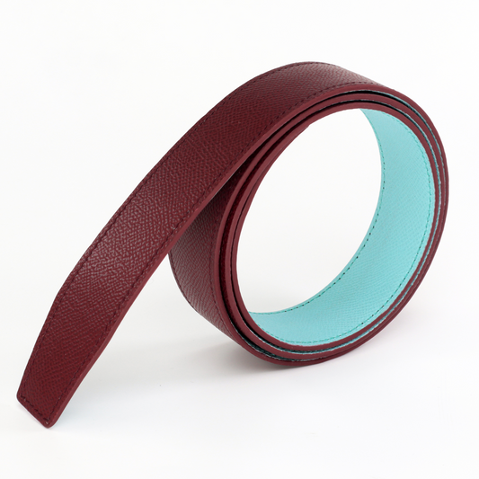 Elegant Espsom Leather Belt - Handmade Luxury, Stylish and Adjustable