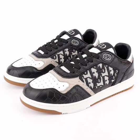 Genuine Leather Alligator Leather Men’s shoes Lace-Up Sneaker