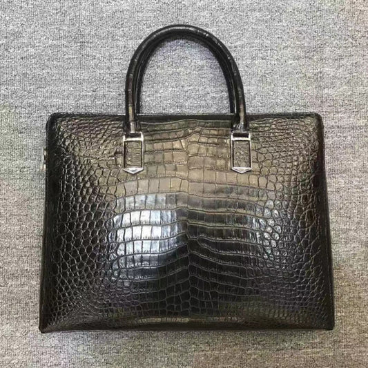 Business Mens Alligator Crocodile Leather Briefcase Bag Handbag Laptop Briefcase