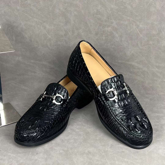 Men's Shoes Genuine Crocodile Alligator Skin Leather Handmade Black, Brown Size 7 - Size 11US #8695