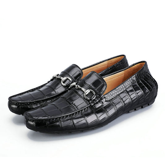 Men's Shoes Genuine Crocodile Alligator Skin Leather Handmade Black, Brown Size 7 - Size 11US #8689