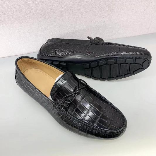 Men's Shoes Genuine Crocodile Alligator Skin Leather Handmade Black, Brown Size 7 - Size 11US #8690
