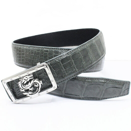 Men's Belt Genuine Crocodile Alligator Skin Leather W1.5", WITHOUT JOINTED  | eBay