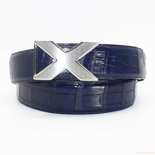 Men's Belt Genuine Crocodile Alligator Skin Leather W1.5", WITHOUT JOINTED #0612  | eBay