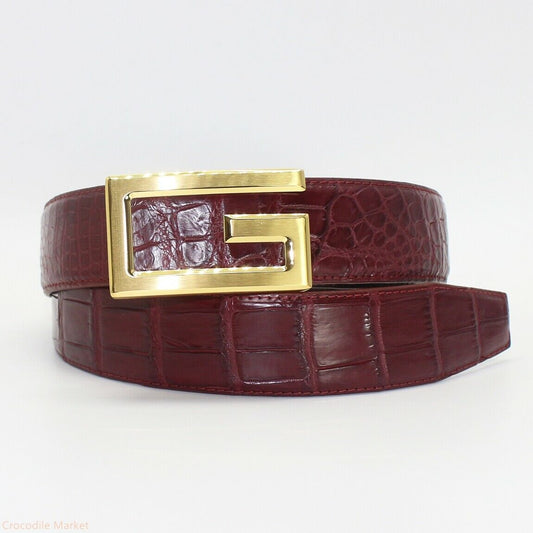 Men's Belt Genuine Crocodile Alligator Skin Leather W1.5", WITHOUT JOINTED  | eBay