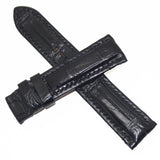 Black Crocodile Alligator Skin Leather Watch Strap Band 16, 18,19,20,21,22, 24mm Black Crocodile Alligator Skin Leather Watch Strap Band 16, 18,19,20,21,22, 24mm