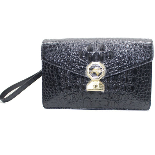 Handmade Crocodile Skin Clutch Wallet Business, Stylish Crocodile Clutch Wallet