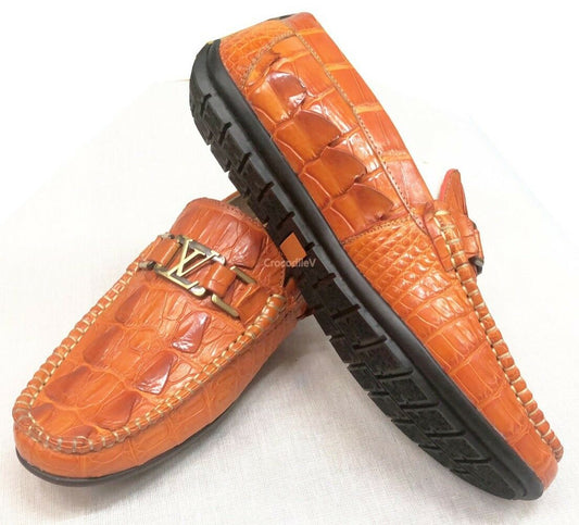 Men's Shoes Genuine Crocodile Alligator Skin Leather Handmade