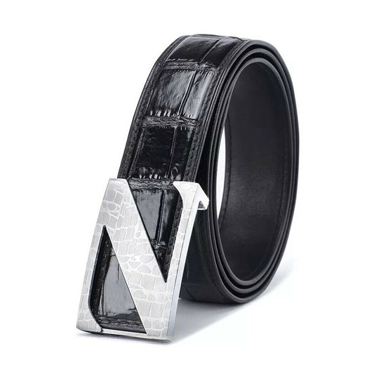 Genuine Alligator Crocodile Belt Skin Leather Men's - W4.0cm, WITHOUT JOINTED  | eBay