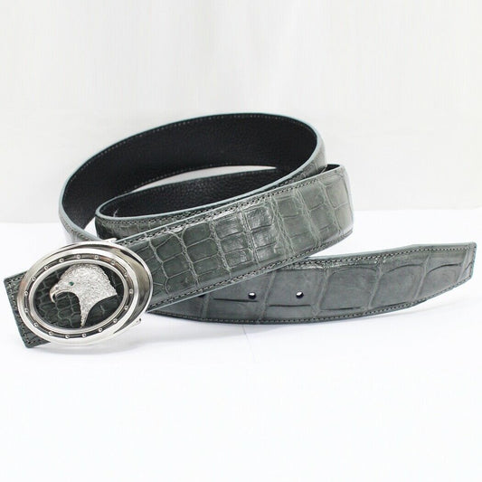 Genuine Alligator Crocodile Belt Skin Leather Men's, W4.0cm, WITHOUT JOINTED  | eBay