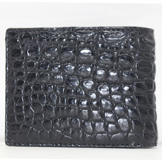 Black Crocodile Wallet: Classic Genuine Full Crocodile Skin Wallet for Men  | eBay