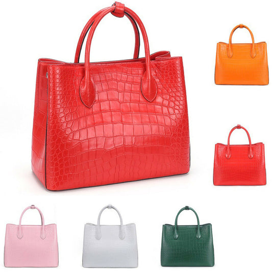 Genuine Alligator Crocodile Leather Women's Handbags Shoulder Bag Tote 5 Colors   | eBay