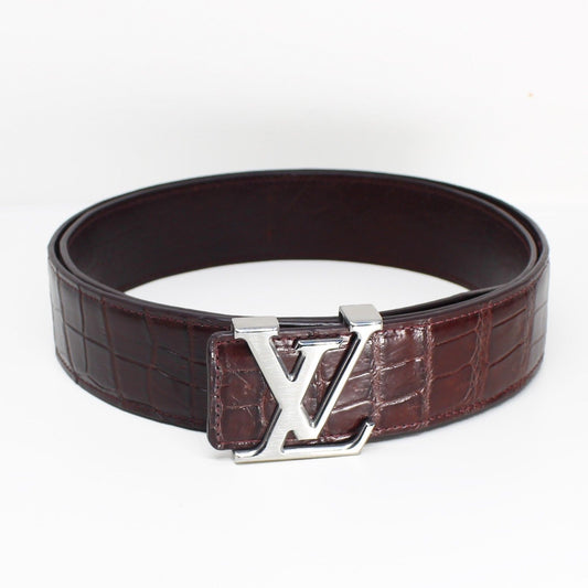 Brown Genuine Alligator Crocodile Leather Skin Men's Belt- 3.8Cm Width