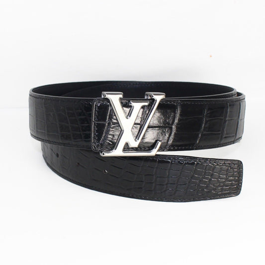 Black Genuine Alligator Crocodile Leather Skin Men's Belt- WITHOUT JOINTED