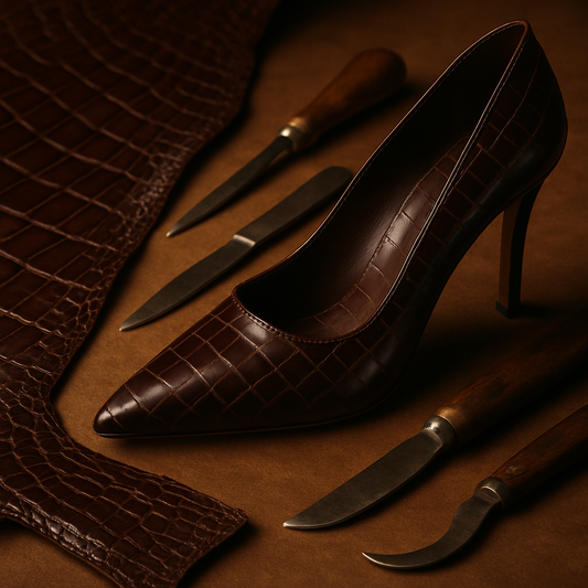 chocolate brown alligator shoes