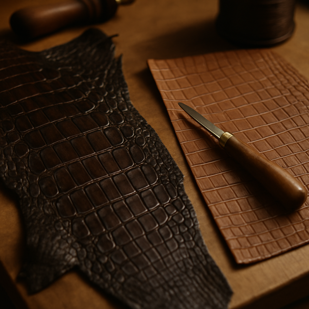 real crocodile leather vs embossed