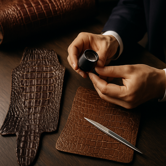 how to spot real alligator leather
