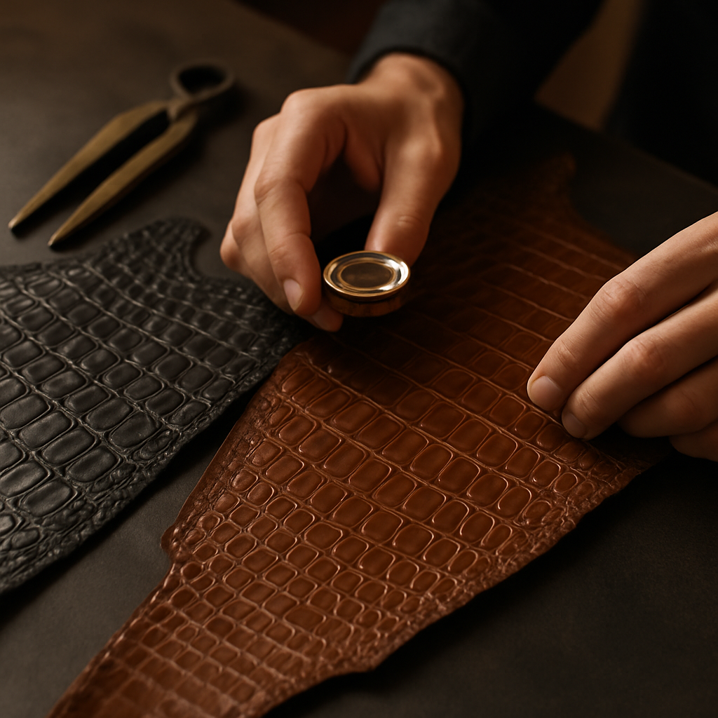 how to spot real alligator leather