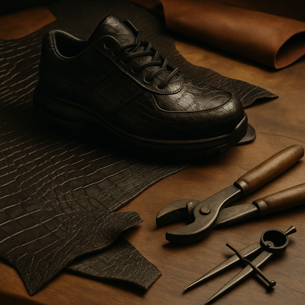 Nike croc skin sneakers