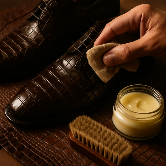 luxury crocodile dress shoes