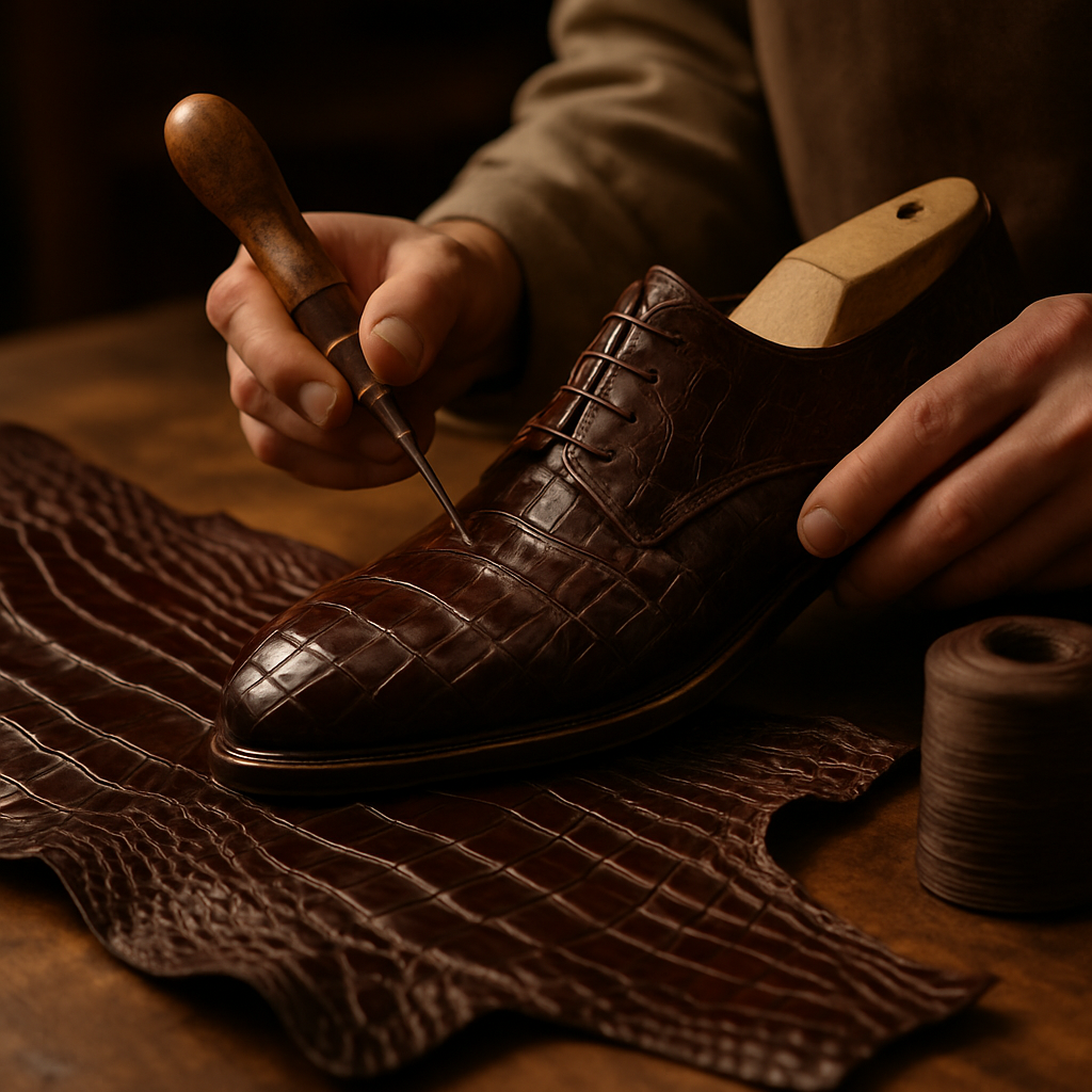 luxury crocodile dress shoes