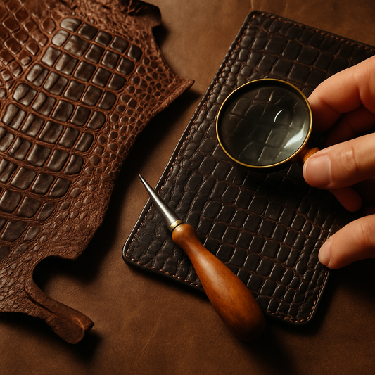 how to tell real crocodile leather from embossed