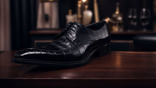 Black Alligator Skin Dress Shoes for Men: Premium Elegance and Style