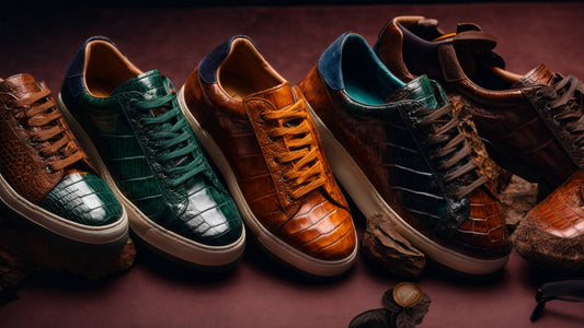 Handcrafted Alligator Leather Chunky Sneakers for Men: Luxury and Style Combined