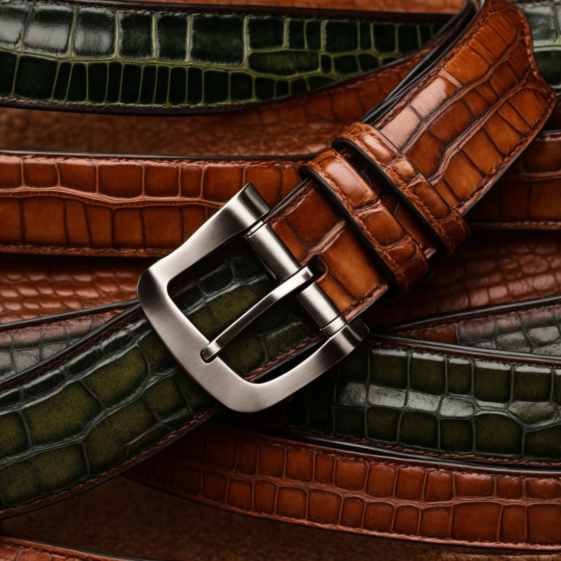 The Ultimate Guide to Crocodile Leather Belts for Men: A Symbol of Luxury and Refinement