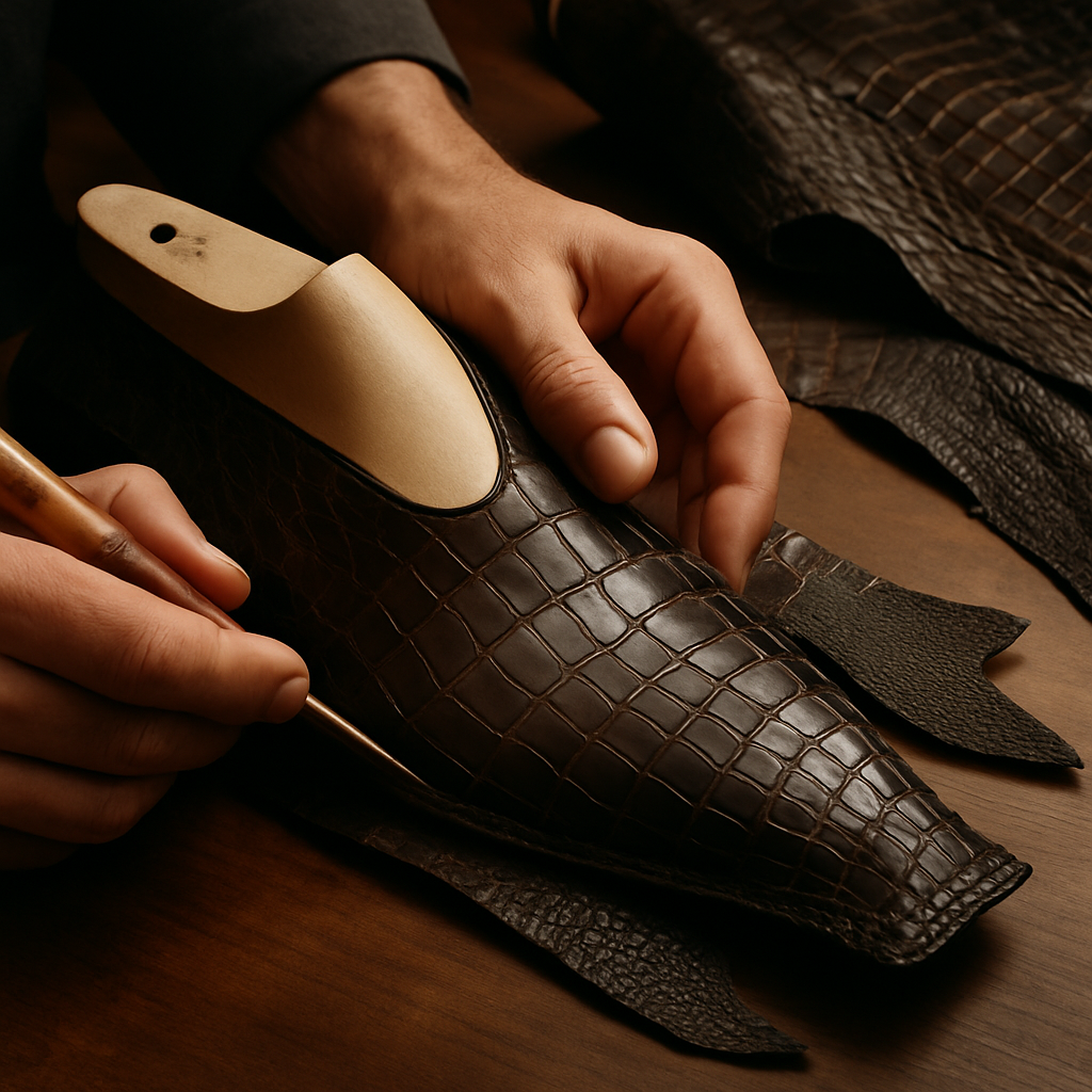luxury crocodile dress shoes