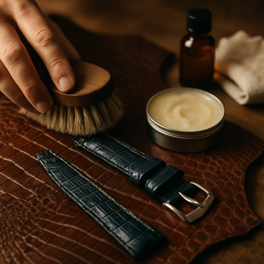 custom alligator watch strap