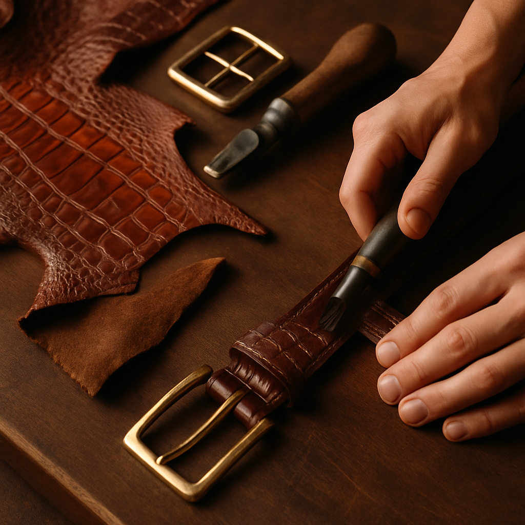 alligator leather belt men
