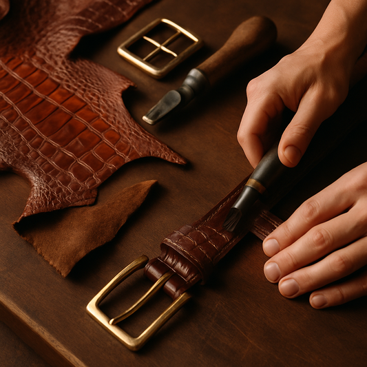 alligator leather belt men